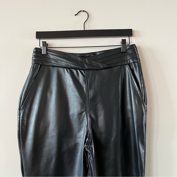 Like New! 7 For All Mankind High Rise Straight Leg Faux Leather Pants - Picture 7 of 8